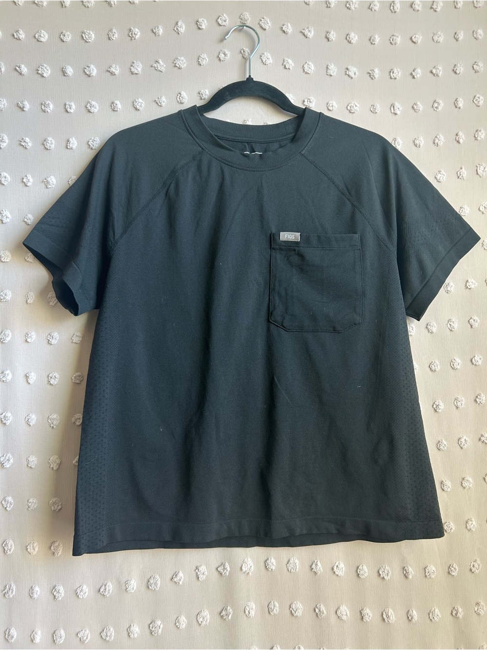 Figs Women’s Salta Seamless Short Sleeve Underscrub Top Sz S Black